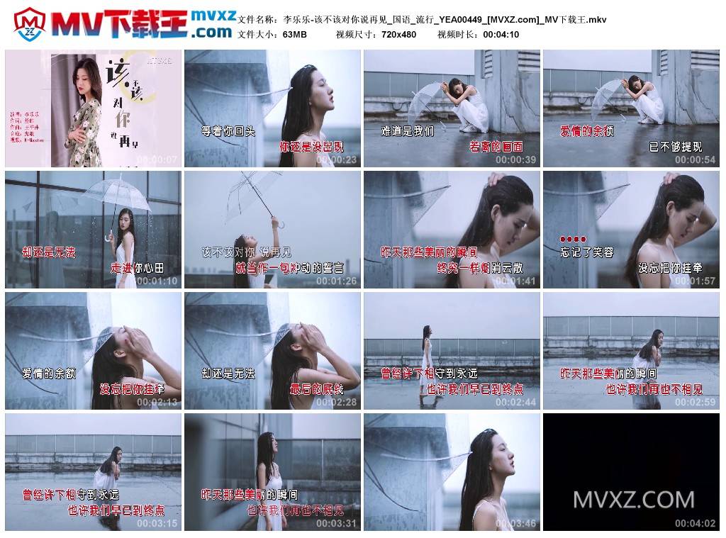 李乐乐-该不该对你说再见_国语_流行_YEA00449